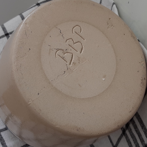 Beaumont Brothers Pottery BBP Blue Heart Magnolia Salt Glazed Stoneware Crock - Picture 4 of 6